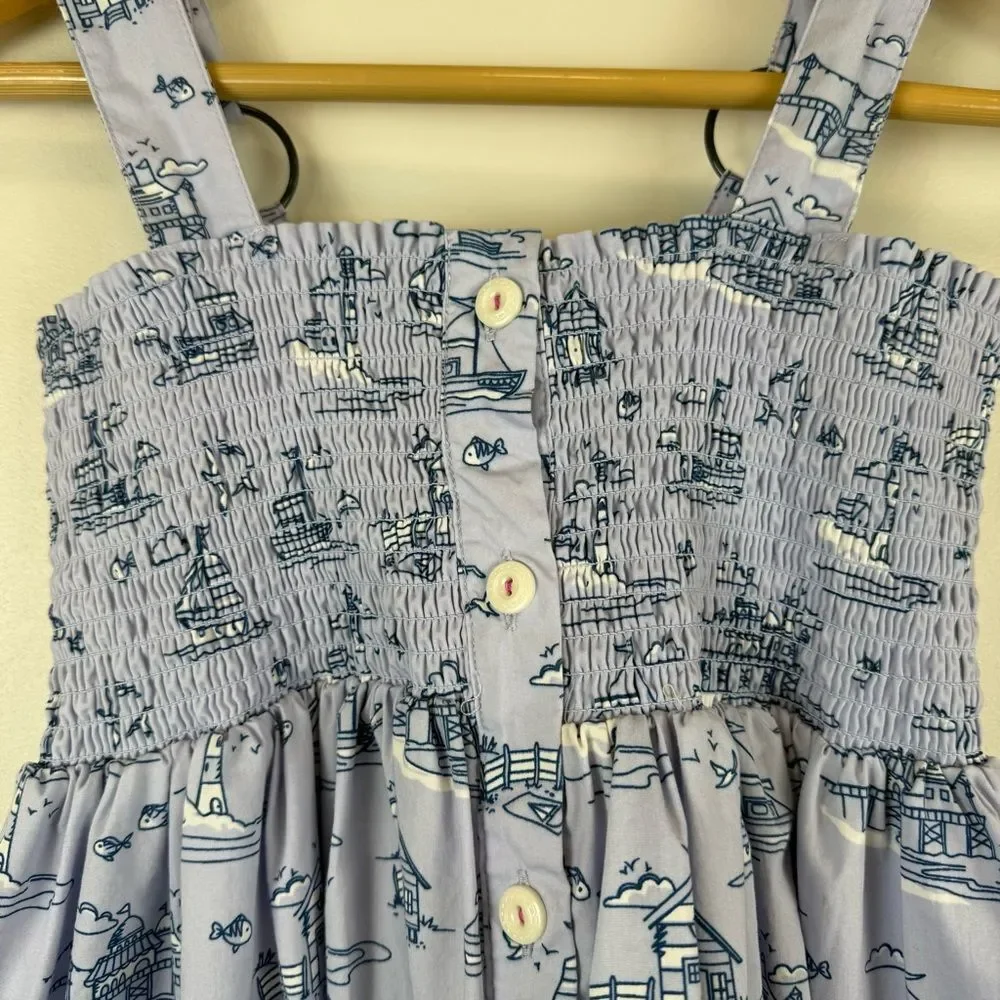 Matilda Jane Girl's Wonderful Parade Boardwalk Sailboats Dress Size 6 D1567